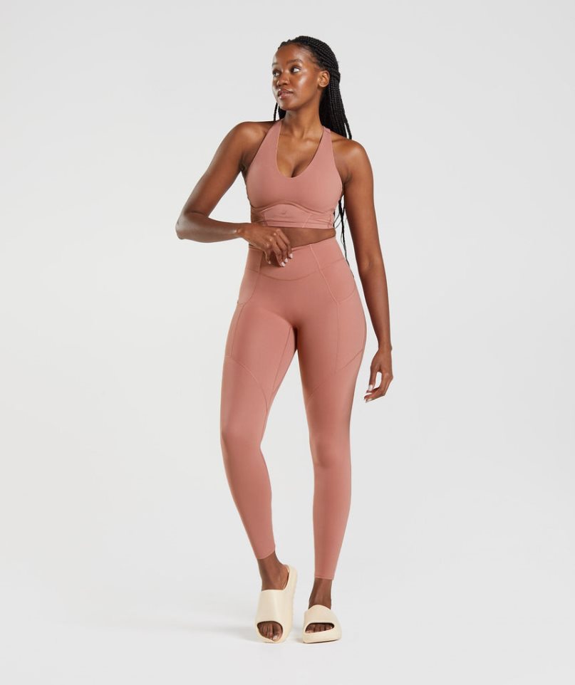 Women's Gymshark Whitney Everyday Pocket Leggings Pink | CA A58N10